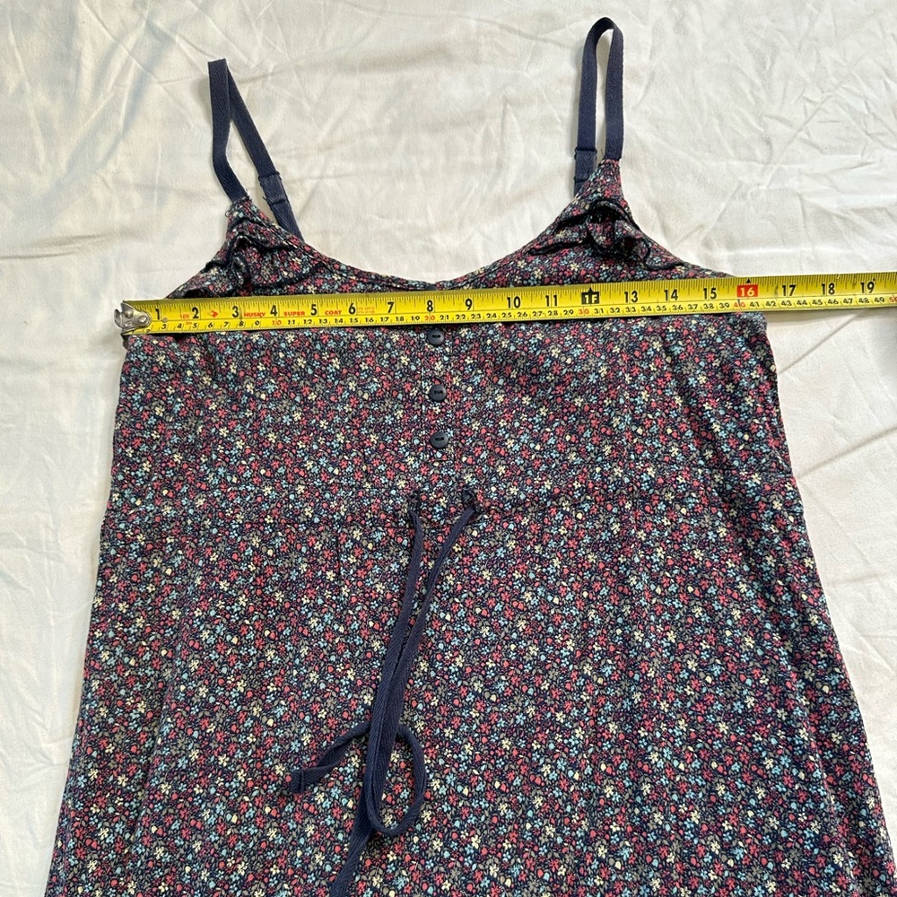 Mossimo Supply Co. Floral Sundress Navy Cotton Adjustable Strap Cottagecore S - Picture 10 of 12